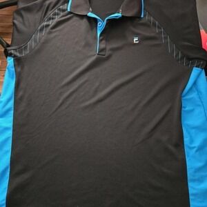 FILA Black Polo Shirt - Men's XL - Golf & Casual Wear